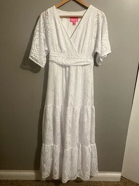 Lilly Pulitzer White Lace Maxi Dress